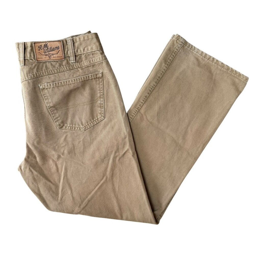 RM Williams Jeans Mens 34x31 Straight Leg Mid Rise Brown Denim